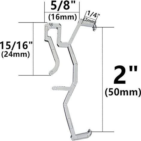 2-inch trim pieces, retail curtain trim clips, Venetian blind vertical blind curtain positioning clip accessories (20 pieces) (1/5)