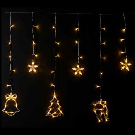 Cascata Luminosa di Natale con Figure Natalizie Interno ed Esterno Luci Natale (1/4)