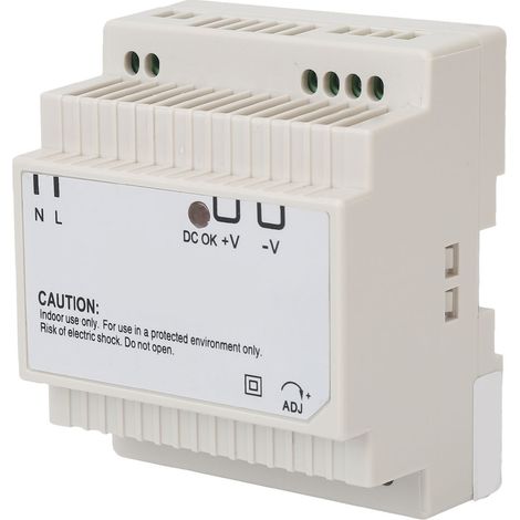 Convertisseur de tension 60 W, transformateur pour montage sur rail DIN, régulateur de puissance industriel, entrée 100-240 V, 24 V (1/5)