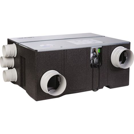 Atlantic – VMC double flux haut rendement – Débit max 300m³/h – Installation horizontale en comble – Système de dégivrage automatique