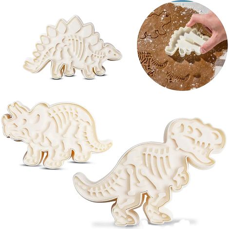 Dino-Keks-Ausstecher – Backzubehör DIY, Kreative Kunststoff-Formen für Spaß beim Backen