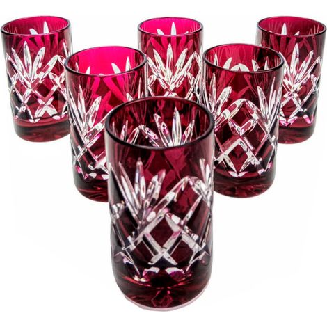 Vasos de vodka Ruby Crystal de 40 ml con diseño de piña (1/5)