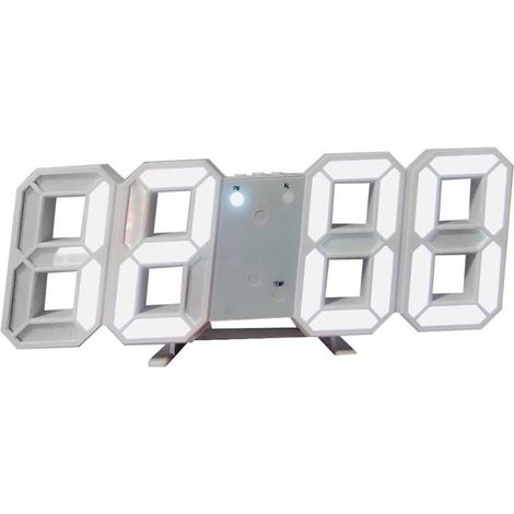 Horloge Murale Numérique à LED 3D, Horloge Digitale Réveils LED Horloge Lumineuse Dimmable Horloge de Bureau Réveil Horloge de Decoration pour Cuisine Bureau Salon Chambre (1/5)