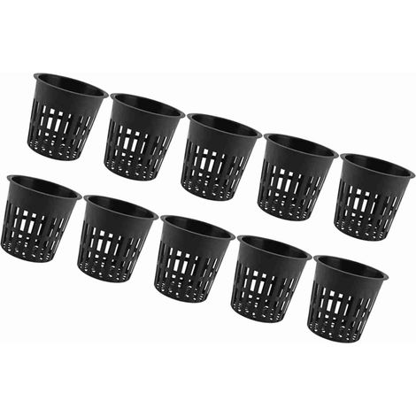 Panier Hydroponique - 10 Pièces Noir - Support Plante Sans Terre pour Jardins et Balcons - Matière Plastique Sécurisée (1/5)