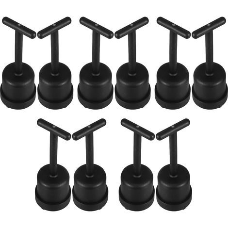 Extracteur D'ampoules en Plastique Noir 10pcs avec Bagues Hexagonales T-type pour Douilles G9, Compatible Usage Maison et Usine (1/5)