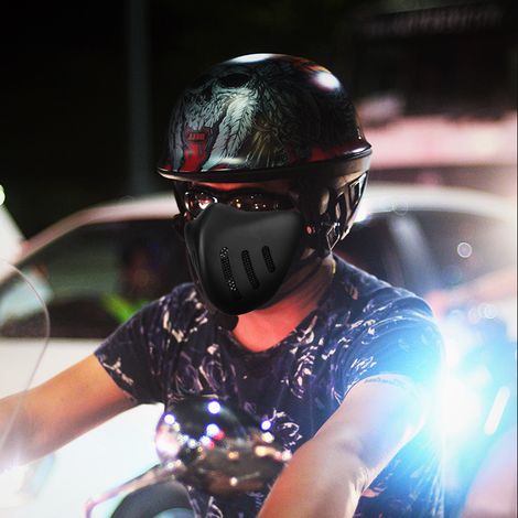 Visière de protection faciale en TPU pour tactiques d'extérieur, idéale pour le tir, la chasse et les jeux de simulation CS (noir) (1/5)