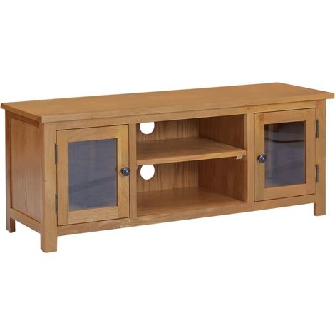 Meuble TV Moderne - Meuble de rangement - Buffet Salon - 110x35x44 cm Bois de chêne massif Chic-746689 (1/5)
