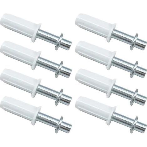 Lntyq Ensemble de 8 portes pliantes, quincaillerie pour porte de placard pliante, pivot supérieur, à ressort (blanc) (1/4)
