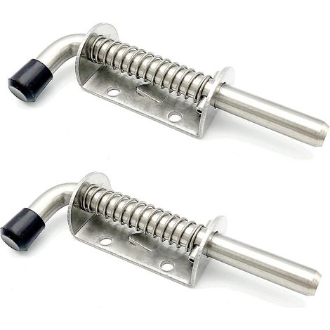 Verrou à ressort pour usage intensif, serrure de porte à cylindre robuste en acier inoxydable avec loquet anticorrosion et quincaillerie antirouille