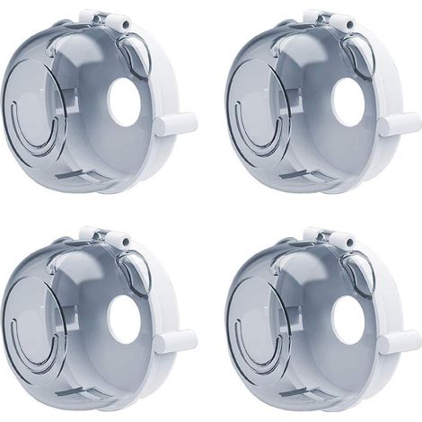 Bouton cuisinière couvercle de cuisine universel sécurité bébé four four à gaz bouton de protection serrure enfants sécurité multifonctions outils de cuisine (4 PCS) (1/5)