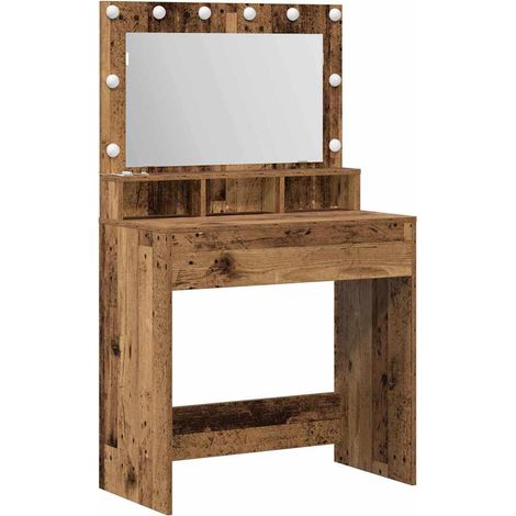 Table de Toilette avec étagère Bois ancien 75,5 x 41 x 135 cm