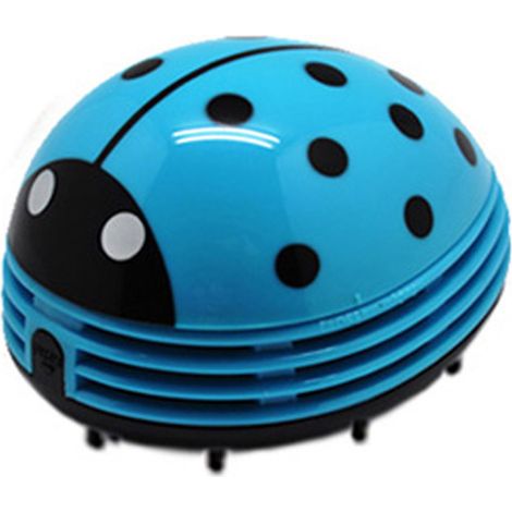 Mini aspirateur coccinelle mignon, aspirateur de bureau sans fil pour les coins, aspirateur de table mignon pour la maison et le bureau, bleu (1/5)
