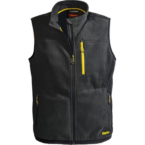 gilet da lavoro in pile kapriol "slick" nero tg l