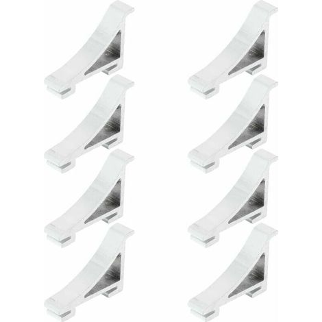 8 Clips de Fixation pour Clayettes de Réfrigérateur, Supports de Tablette en Plastique, Raccords de Refroidisseur, Pièces de Congélateur, Lot de 8 (1/5)