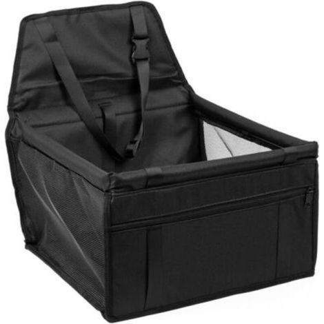 Harnais pour chien et chat avec rehausseur, sac de voiture respirant pour animaux de compagnie, harnais de siège de voiture pour chiens et chats/noir