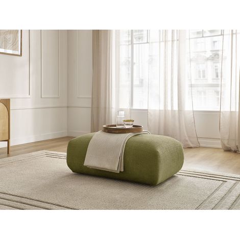 BOBOCHIC - Petit pouf pour canapé modulable SIRIUS tissu texturé   Vert (1/5)