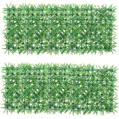 Lot de 8 murs végétaux artificiels, résistants aux UV, parfaits pour la décoration murale, adaptés aux murs, 25 cm x 25 cm (1/5)