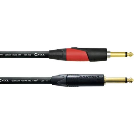 Câble de raccordement Cordial 11214 Jack instruments [1x Jack mâle 6,3 mm (mono) - 1x Jack mâle 6,3 mm (mono)] 3 m noir (1/3)