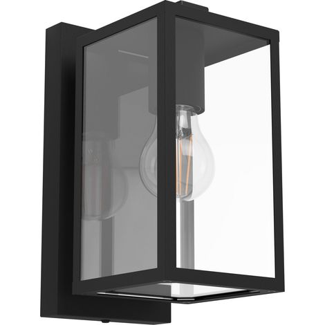 EGLO - BUDRONE OUTDOOR WALL - Black/Clear