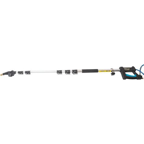 Steiner – Lance télescopique orientable 5.5m – Tête orientable 20°/40°/60° – Raccord rapide mâle 3/8’ – Tubes en aluminium pour nettoyeur haute pression