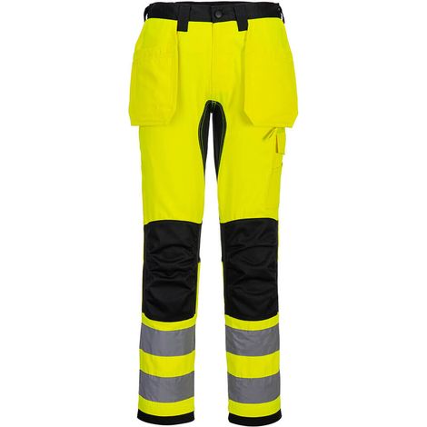 Pantaloni Holster Hv Eco Wx2 - Taglia 60 - Giallo/nero - Portwest