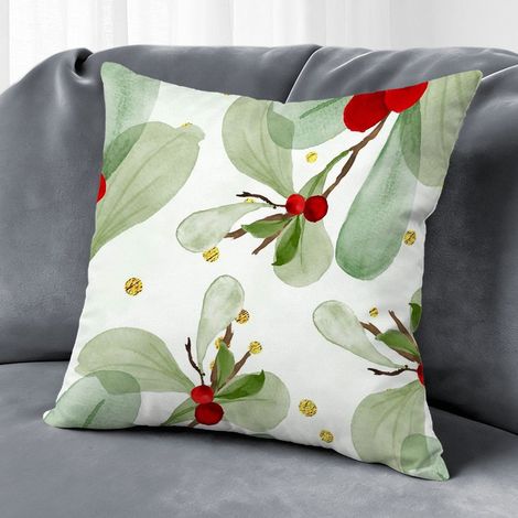 Housse de coussin floral printanier, décoration intérieure maison élégante,40×40cm (1/5)