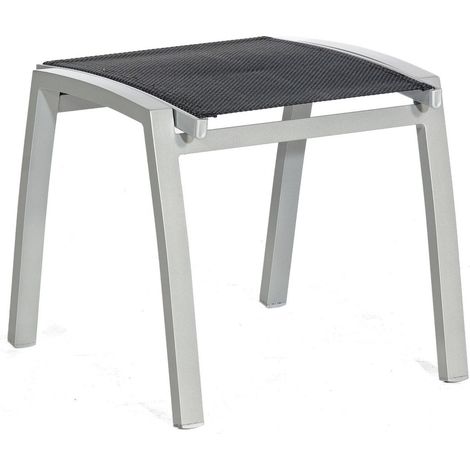 Hocker Florida Alu-silber Textilgewebe s chwarz SonnenPartner (1/5)