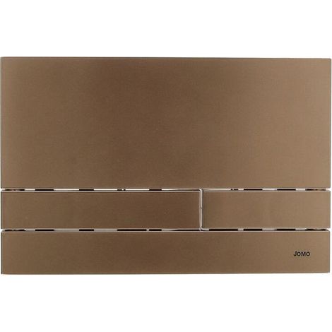 Le Sanitaire – Plaque de commande WC en plastique cuivre – 2 débits de rinçage – Dimensions 16 x 255 x 168 mm – Finition métal élégante