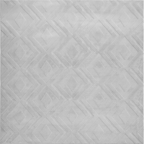 Alfombra para sala de estar moderna forma cuadrada jacquard 160 x 160 cm pelo corto gris Kevirel (1/5)
