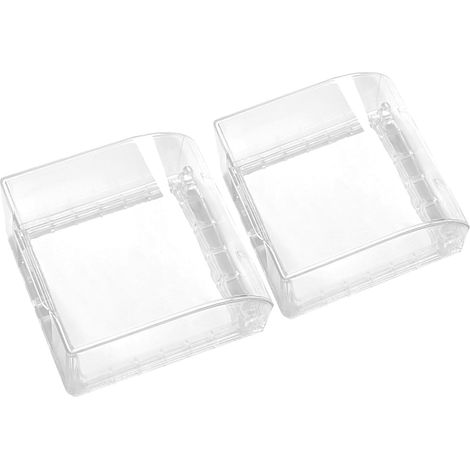 2pièces Boîte Étanche Transparente pour Prise Murale Type Protection Auto-adhésive Housse de Protection pour Salle de Bain et Salon Lot (1/5)