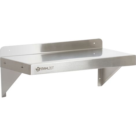 Mahlzeit estante de pared de acero inoxidable, 60 x 30 cm, estante de cocina estante colgante estante de pared estante de pared estante