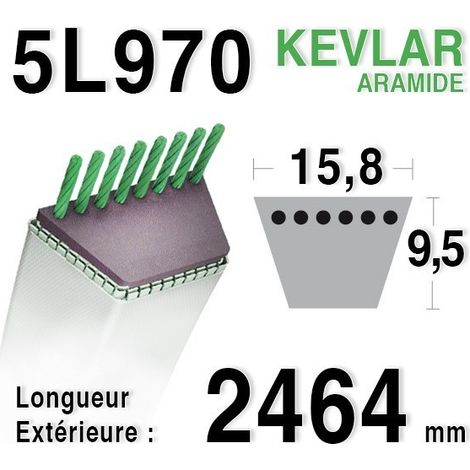 Courroie 5L970 MTD 7540479 - 75404087 - 7540492 MURRAY 321205 AYP - ROPER 174883