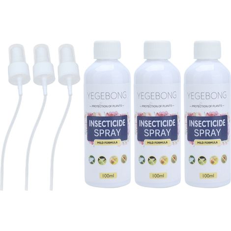 3-teiliges 100-ml-Schädlingsbekämpfungsspray für Zimmer- und Gartenpflanzen – Beseitigt Spinnen und Schädlinge (1/5)
