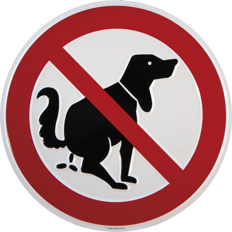 Verbotsschild Hier kein Hundeklo Symbol rund 200 mm