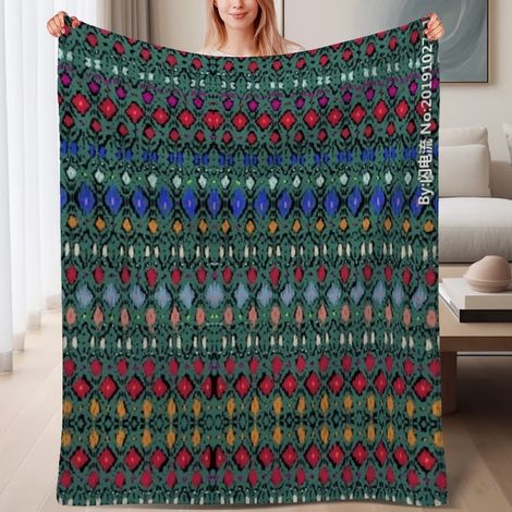 Couverture de lit en polaire, jeté doux et chaud de printemps, légère et luxueuse en microfibre de polyester, décoration intérieure cosy, cadeau adapté pour tout le monde,6080 pouces (1/4)