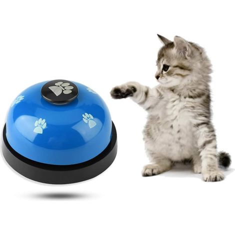 2 Cloches de Formation Robustes pour Chiens : Porte-Cloche & Presse-Cloche en Fer - Entraînement Rapide à la Toilette, Communication avec Votre Animal - Couleurs Attrayantes Bleu/Rose - Usage Intérieu