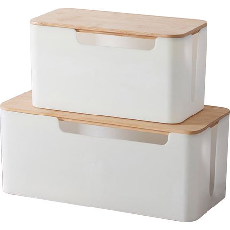 Boîte de gestion des câbles, organisateur de câbles, cache-câbles pour bureau, maison ou cuisine (1/5)
