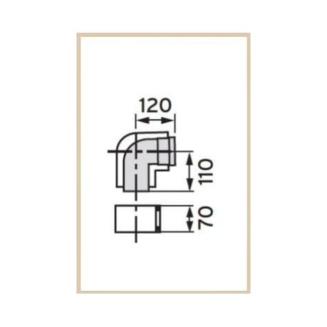 Vaillant Codo 87 grados Condensación Conducto de aire/humos, PP, 80/125 mm, 303210