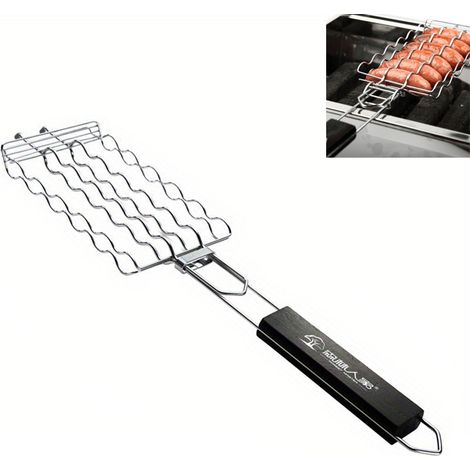 Pinces à barbecue, accessoire de barbecue, grille à légumes, étagère de cuisine, maille en acier inoxydable pour barbecue (1/5)