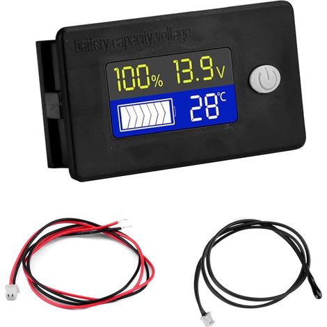 12V-72V LCD-Batterieanzeige - 1 Stück - Wasserdichtes ABS - Alarm und Temperatursensor - Für Elektrofahrzeuge (1/5)