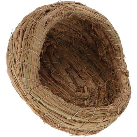 Pondoir Poules Pondeuses en Paille Tressée, Poulailler pour Ponte, Confortable et Facile à Assembler, Nid D'oiseau Artificiel 15cm (1/5)