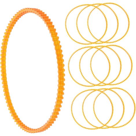 Set di 10 cinghie elastiche in PU arancione per motori di macchine da cucire retrò, design portatile e facile da installare, ideale per professionisti e principianti. (1/5)