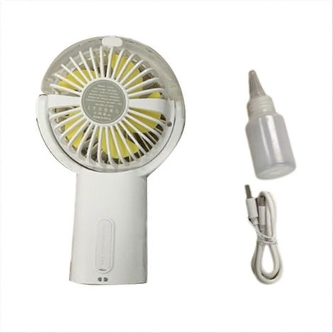 Ventilateur brumisateur portable rechargeable 4000mAh, brise-vent main avec réservoir d'eau, pistolet brumisateur USB, mini ventilateur de poche pour extérieur, été, voyage, sport, camping. (1/5)
