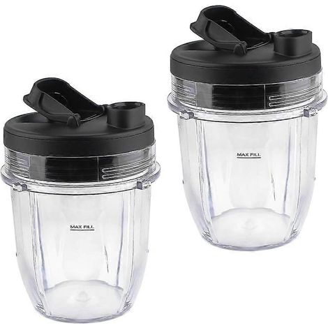 Ersatzteil: 355-ml-Becher mit Deckel, kompatibel mit den Mixern Ninja BL450, BL480, BL640, BL680, BN400, BN751 und BN801 (2er-Pack). (1/5)