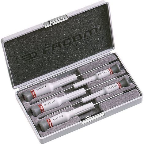 FACOM AEF.J2 - Caja de 5 destornilladores micro-tech ranura (1/2)