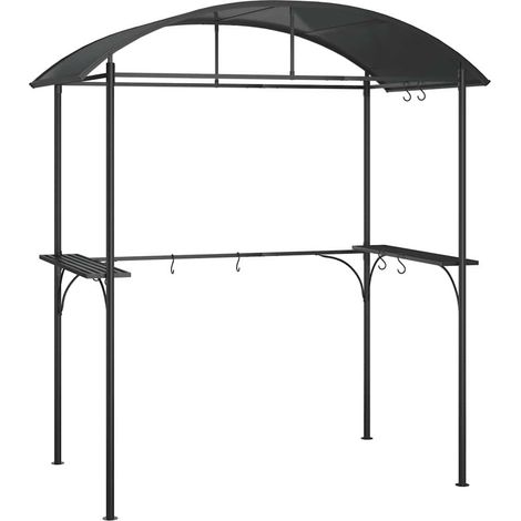 vidaXL Cenador barbacoa estante lateral acero antracita 220x115x230 cm (1/2)
