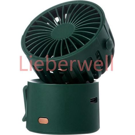 VENTILATEUR Ventilateur de cou Grand volume dair mains libres, mini ventilateur à rotation utile à 45 degrés style,Green 3 (1/3)