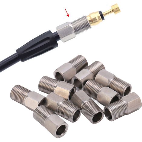 10 pièces Écrou de Compression pour Câble de Frein Hydraulique VTT, Boulon Vis 8mm en Acier Inoxydable