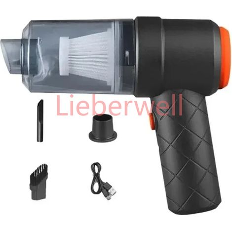 Aspirateur de voiture sans fil 120W aspirateur à main sans fil Auto aspirateur portable haute puissance pour voiture de bureau à domicile,Noir (1/5)