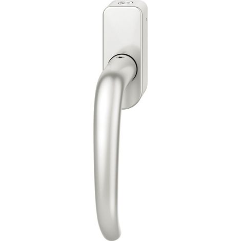 FSB Fenstergriff 34 1023 abschließbar ovale Rosette, Aluminium silber eloxiert (1/4)